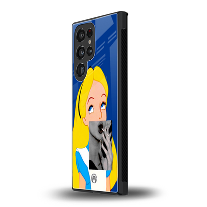 wonderland treat back phone cover | glass case for samsung galaxy s23 ultra