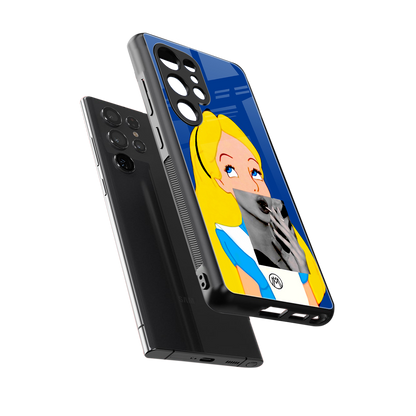 wonderland treat back phone cover | glass case for samsung galaxy s25 ultra