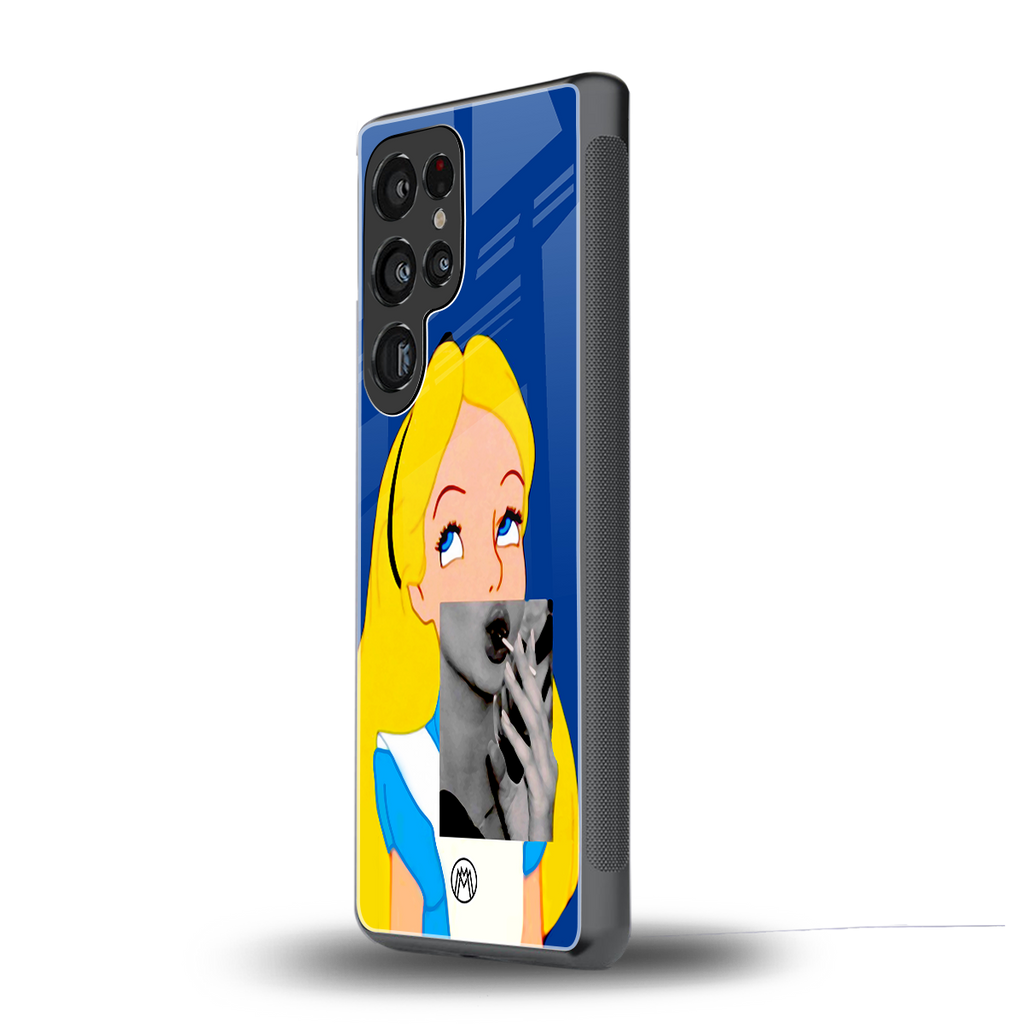 wonderland treat back phone cover | glass case for samsung galaxy s25 ultra