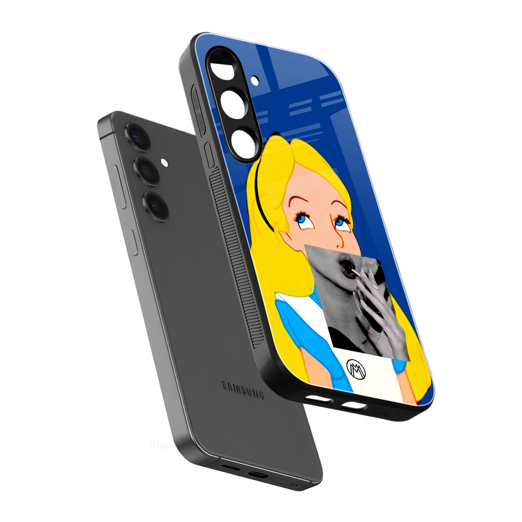 wonderland treat back phone cover | glass case for samsung galaxy s23 plus