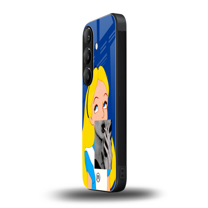 wonderland treat back phone cover | glass case for samsung galaxy s23 plus