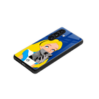 wonderland treat back phone cover | glass case for samsung galaxy s24 fe