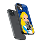 wonderland treat back phone cover | glass case for iphone 15