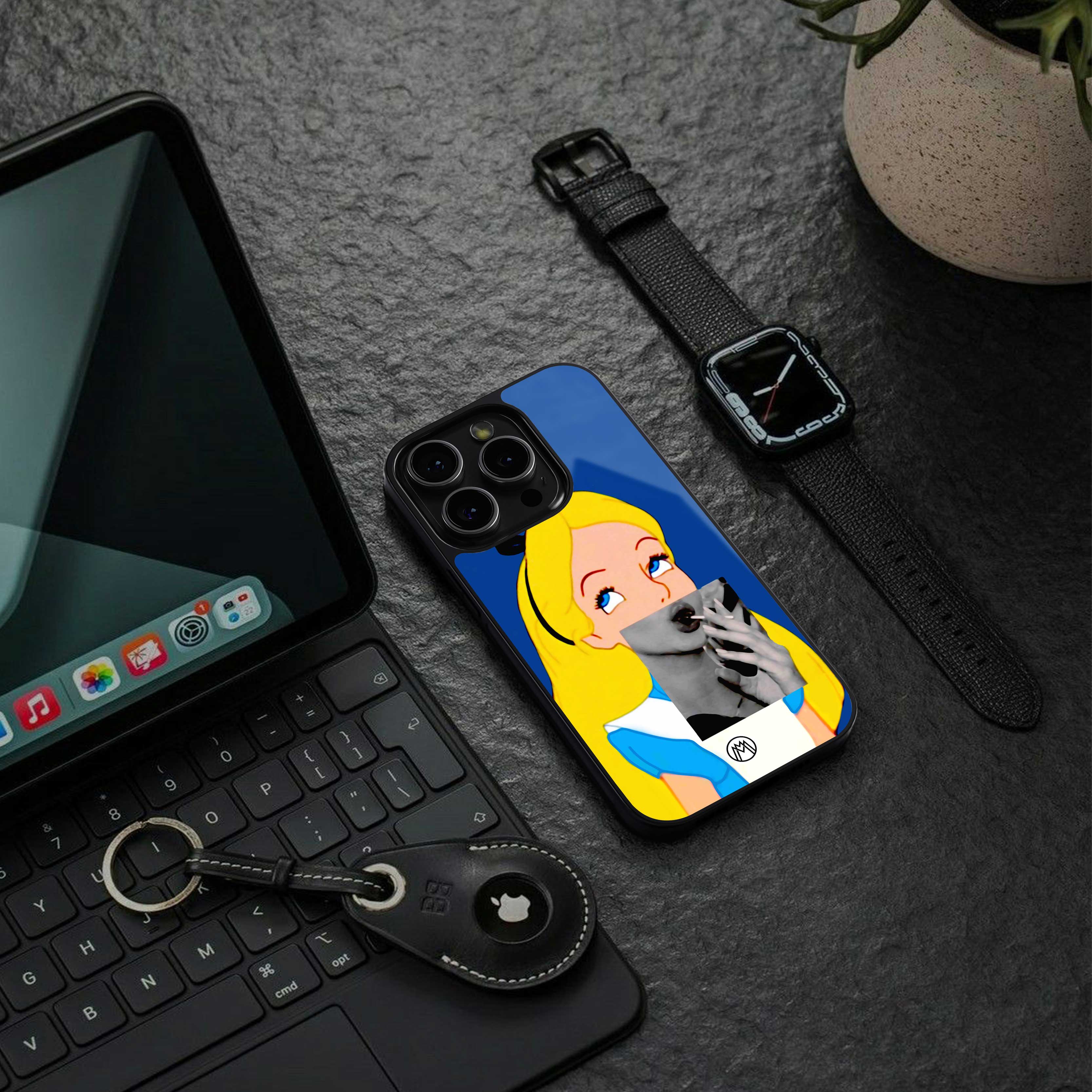 wonderland treat back phone cover | glass case for google pixel 7 pro