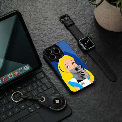 wonderland treat back phone cover | glass case for iphone 16 pro max