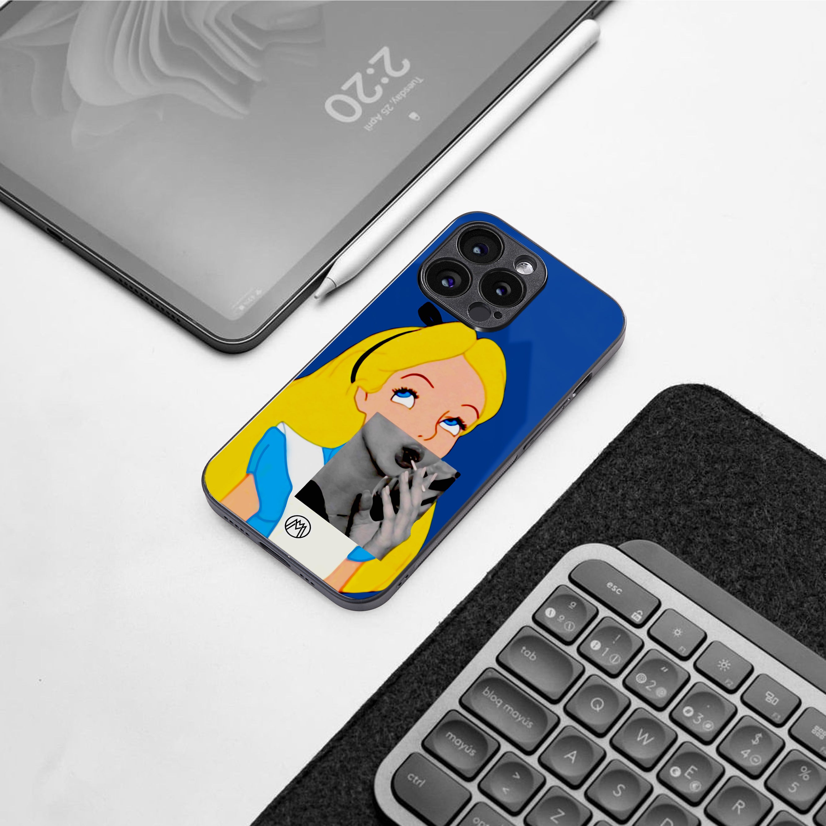 wonderland treat back phone cover | glass case for iphone 16 plus