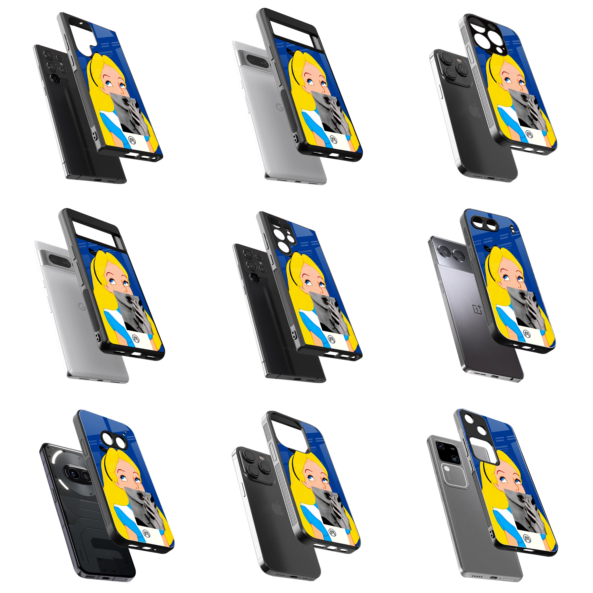Durable Glass Back Mobile Case for iPhone, Samsung, OnePlus, Google Pixel, Redmi, Vivo, Oppo