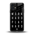 work hard play hard back phone cover | glass case for nothing phone 1