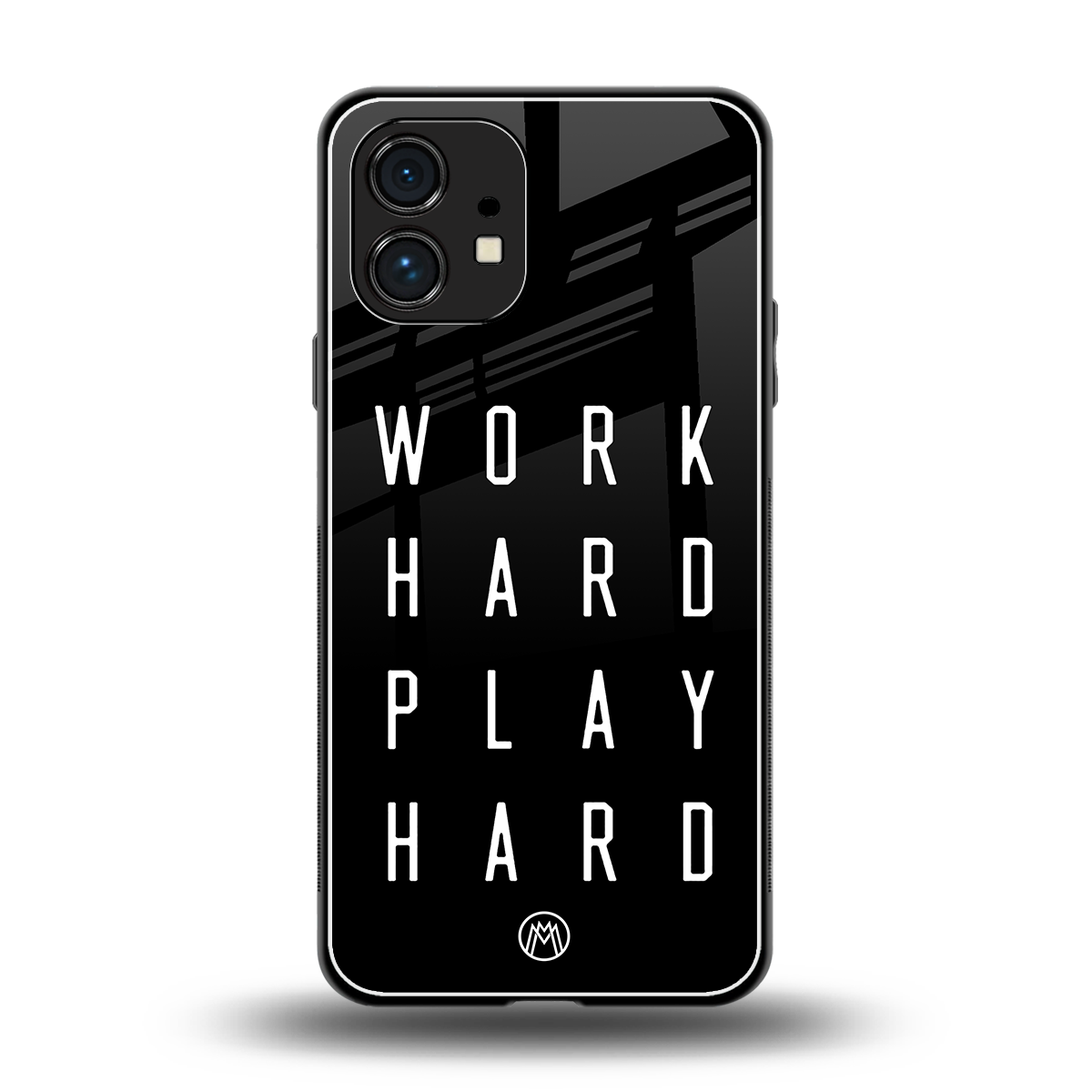 work hard play hard back phone cover | glass case for nothing phone 1