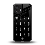 work hard play hard back phone cover | glass case for nothing phone 2