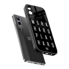 work hard play hard back phone cover | glass case for oneplus nord ce 4 lite