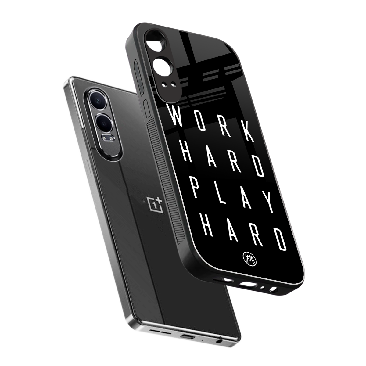 work hard play hard back phone cover | glass case for oneplus nord ce 4 lite