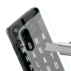 work hard play hard back phone cover | glass case for oneplus nord ce 4 lite