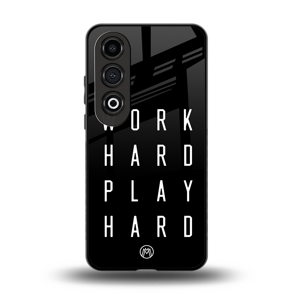 work hard play hard back phone cover | glass case for oneplus nord ce 4