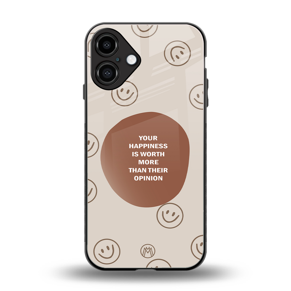 worth back phone cover | glass case for iphone 16 plus