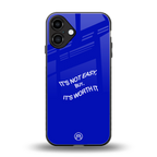 worth it back phone cover | glass case for iphone 16 plus