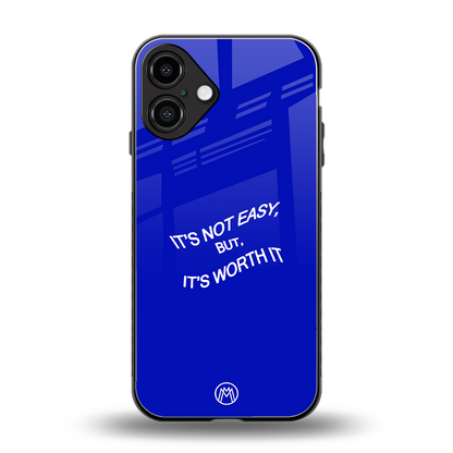 worth it back phone cover | glass case for iphone 16 plus