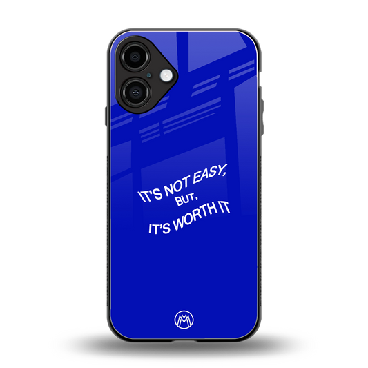 worth it back phone cover | glass case for iphone 16 plus