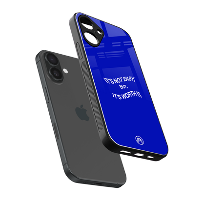 worth it back phone cover | glass case for iphone 16 plus