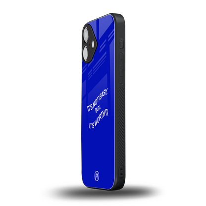 worth it back phone cover | glass case for iphone 16 plus