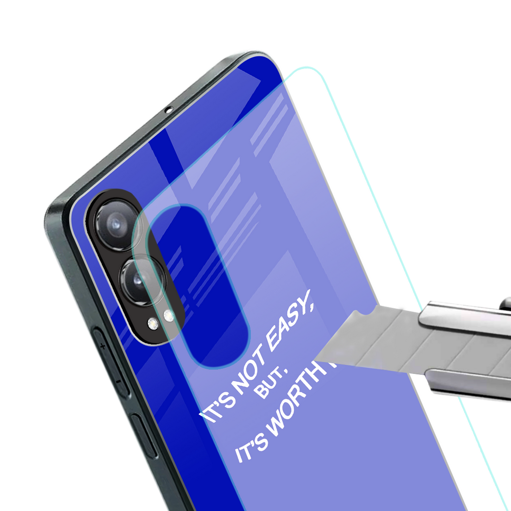 worth it back phone cover | glass case for oneplus nord ce 4 lite