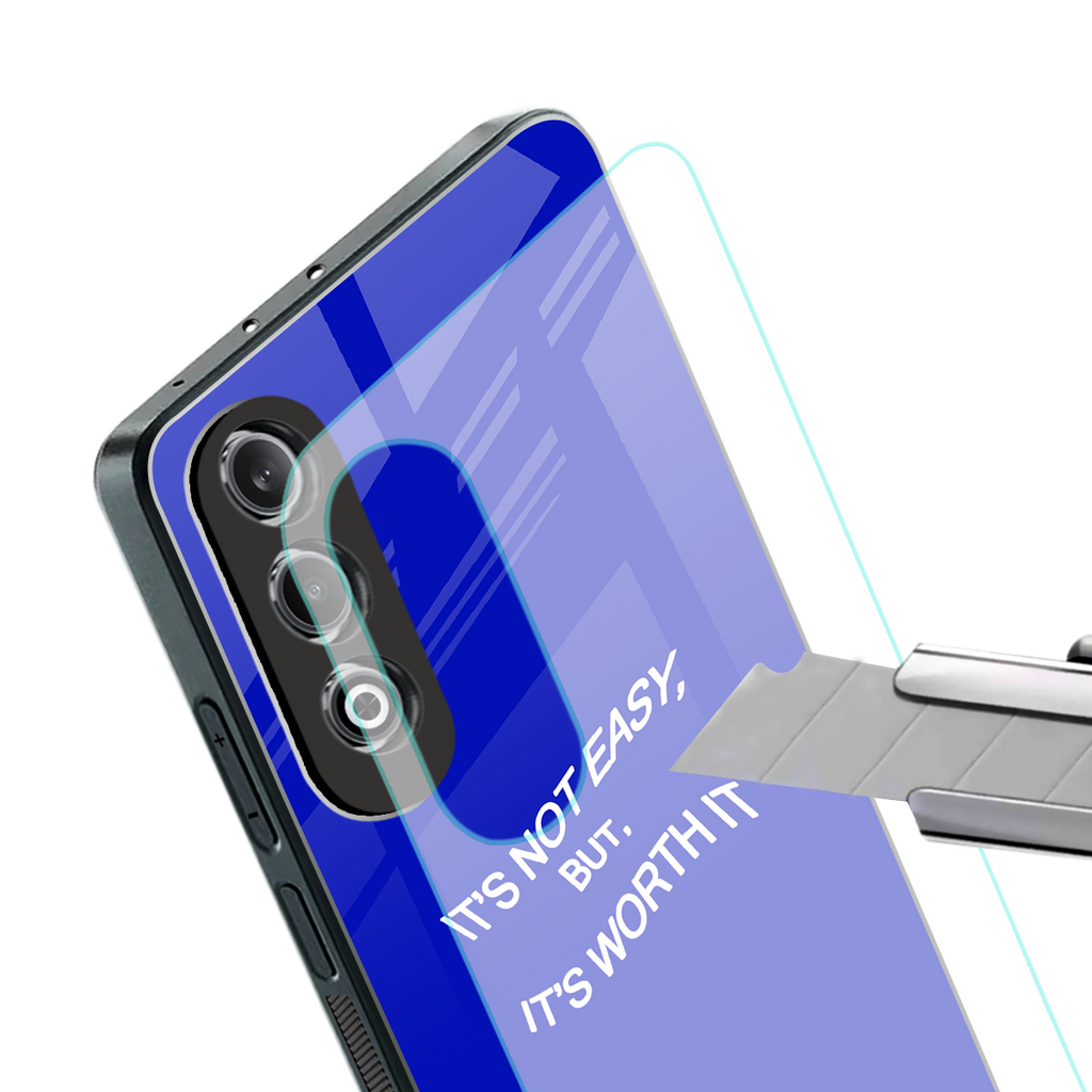 worth it back phone cover | glass case for oneplus nord ce 4