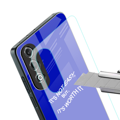 worth it back phone cover | glass case for oneplus nord ce 4