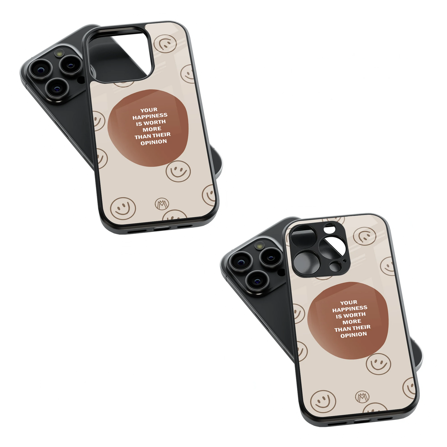Trendy Glass Back Mobile Case for iPhone, Samsung, Redmi, OnePlus, Google Pixel, Motorola
