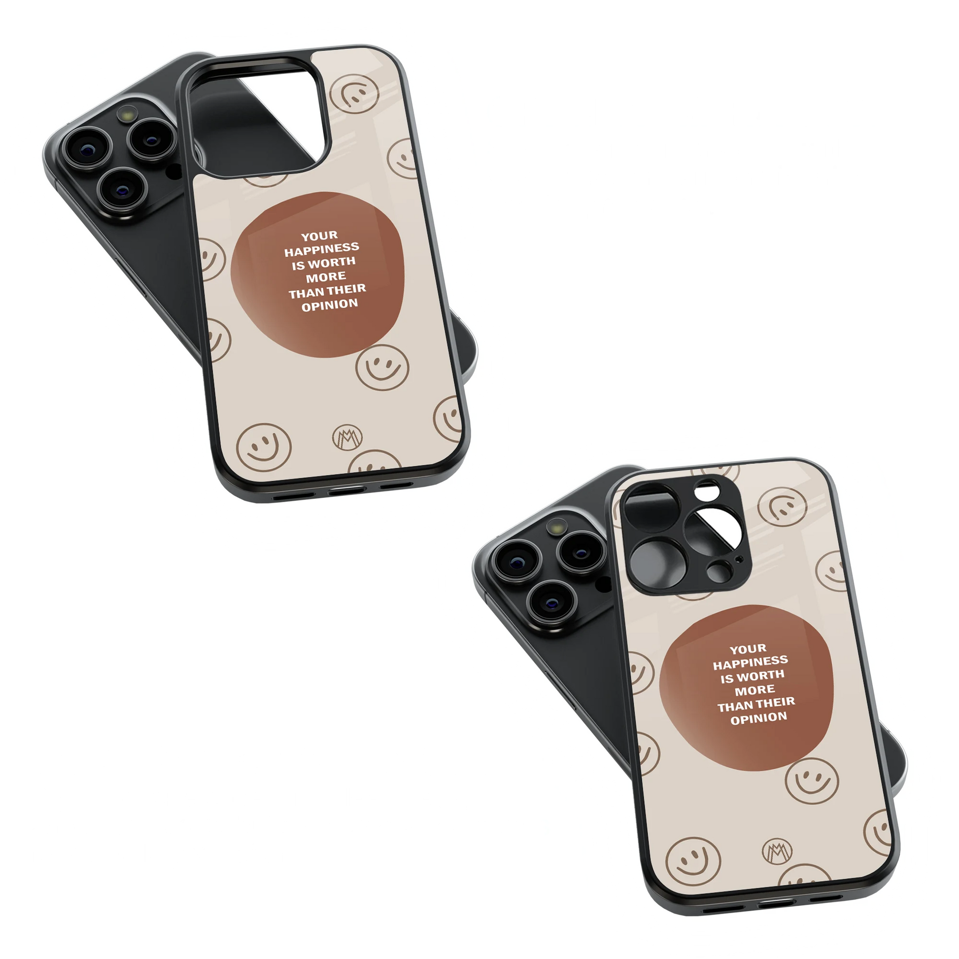 Trendy Glass Back Mobile Case for iPhone, Samsung, Redmi, OnePlus, Google Pixel, Motorola