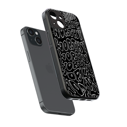 worthy black back phone cover | glass case for iphone 13 mini