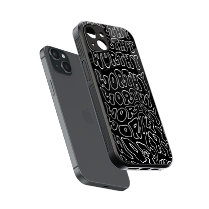 worthy black back phone cover | glass case for iphone 14 plus