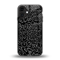 worthy black back phone cover | glass case for iphone 16 plus