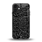 worthy black back phone cover | glass case for iphone 16 plus