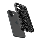 worthy black back phone cover | glass case for iphone 16 plus