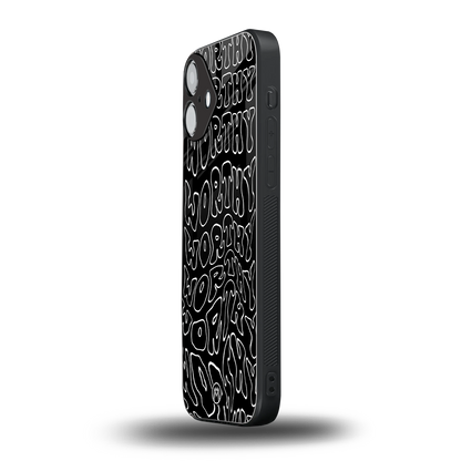 worthy black back phone cover | glass case for iphone 16 plus