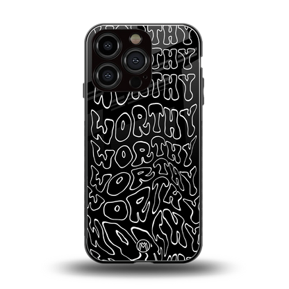 worthy black back phone cover | glass case for iphone 16 pro