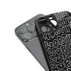 worthy black back phone cover | glass case for iphone 16 pro max