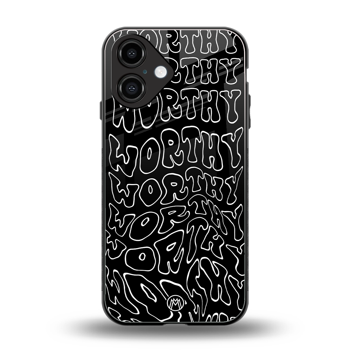 worthy black back phone cover | glass case for iphone 16