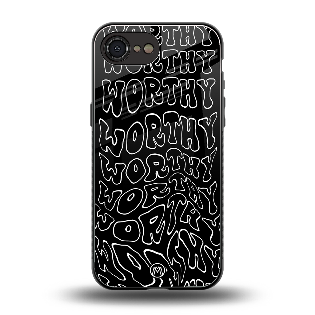worthy black back phone cover | glass case for iphone 16e