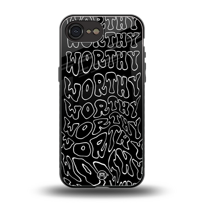worthy black back phone cover | glass case for iphone 16e