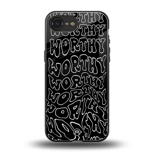 worthy black back phone cover | glass case for iphone 16e