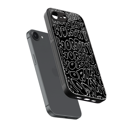 worthy black back phone cover | glass case for iphone 16e