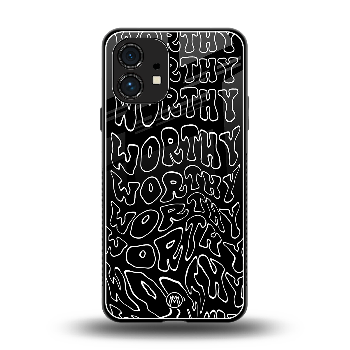worthy black back phone cover | glass case for nothing phone 1