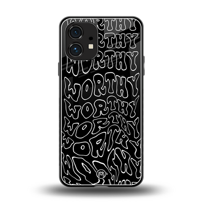 worthy black back phone cover | glass case for nothing phone 1