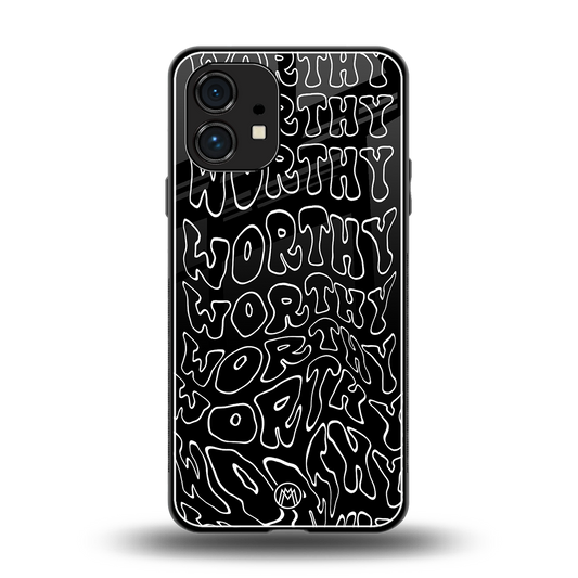 worthy black back phone cover | glass case for nothing phone 1