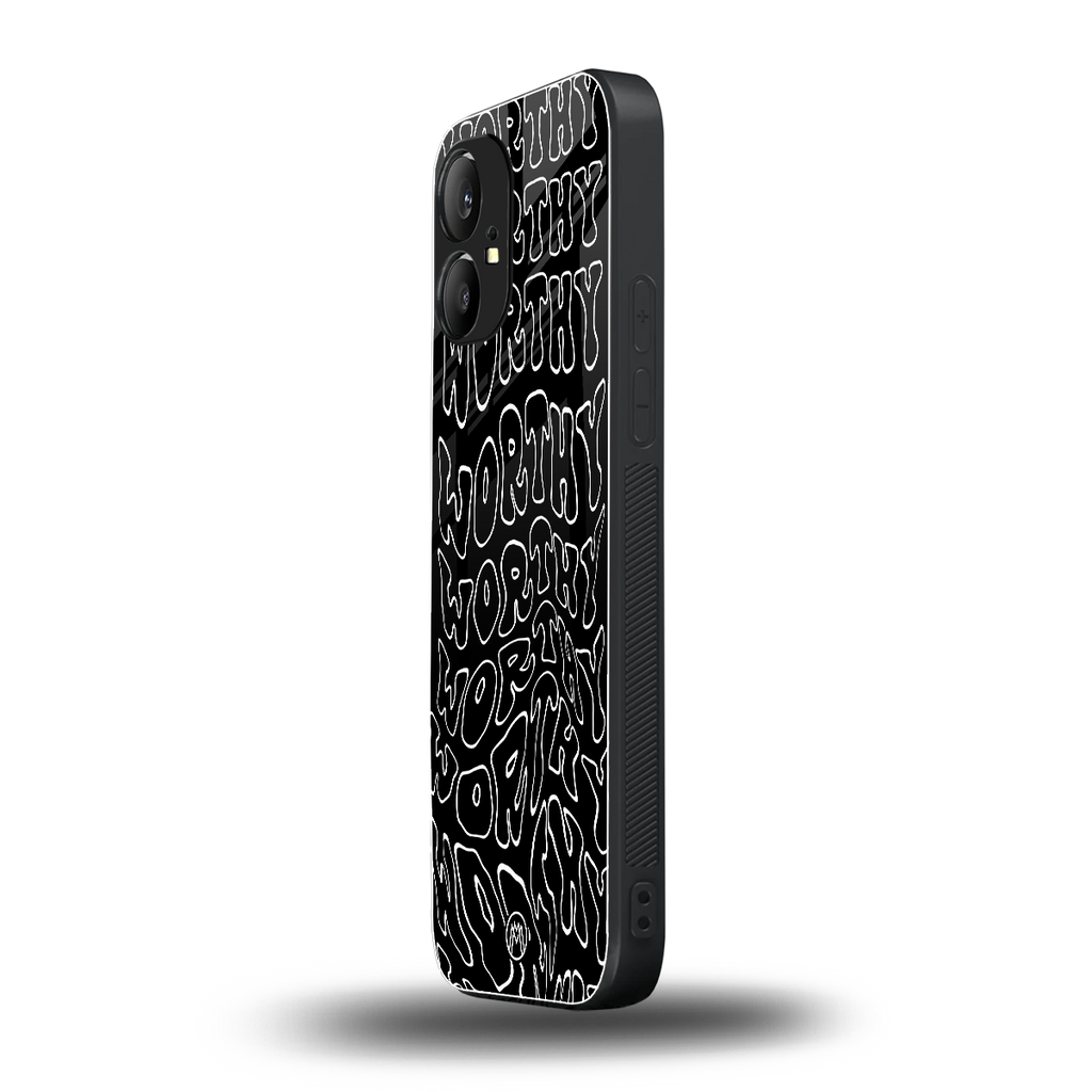 worthy black back phone cover | glass case for nothing phone 1