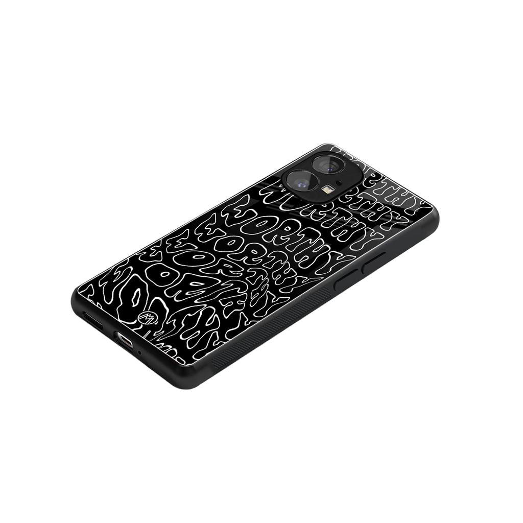 worthy black back phone cover | glass case for nothing phone 1