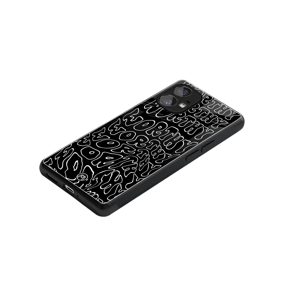 worthy black back phone cover | glass case for nothing phone 1