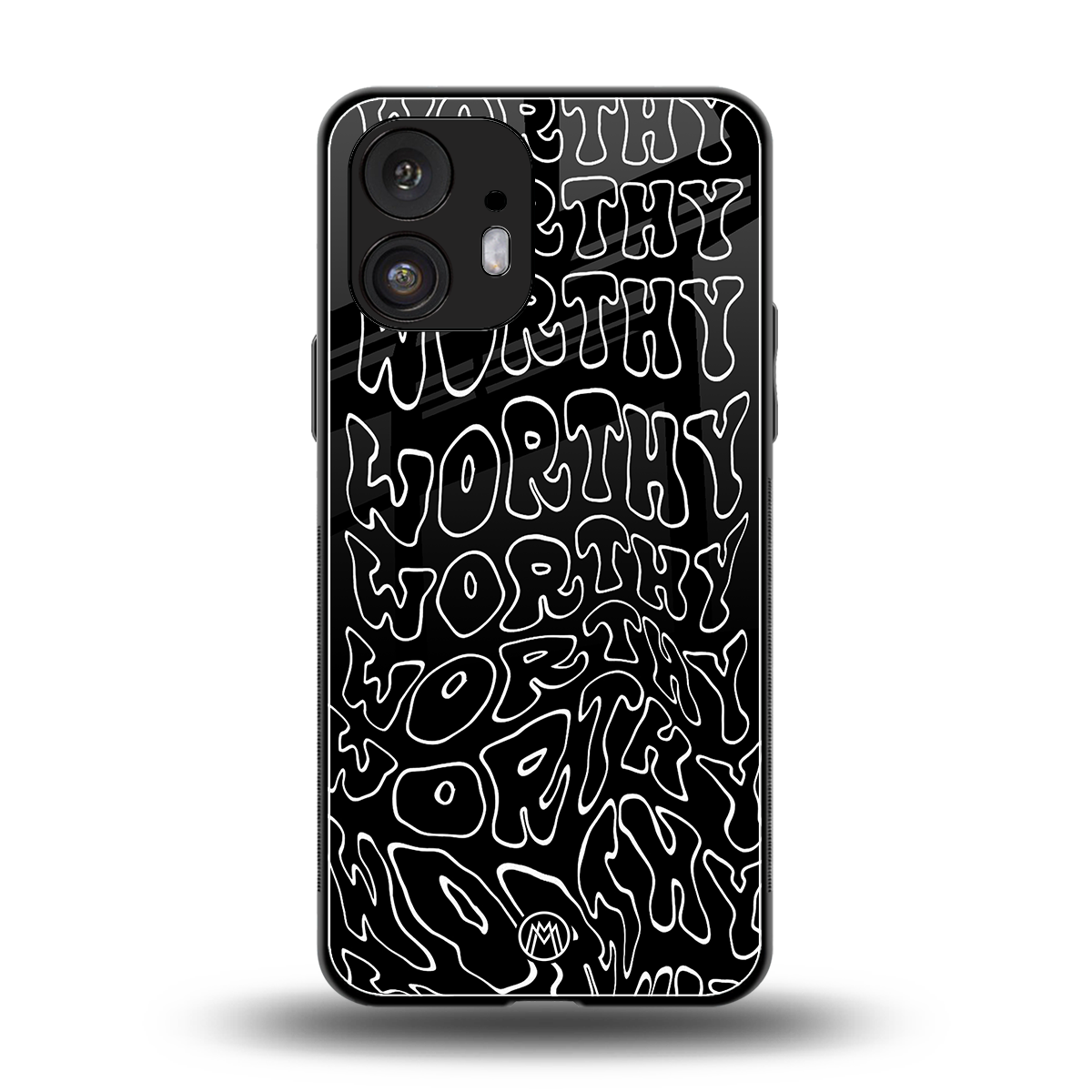 worthy black back phone cover | glass case for nothing phone 2