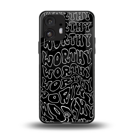 worthy black back phone cover | glass case for nothing phone 2